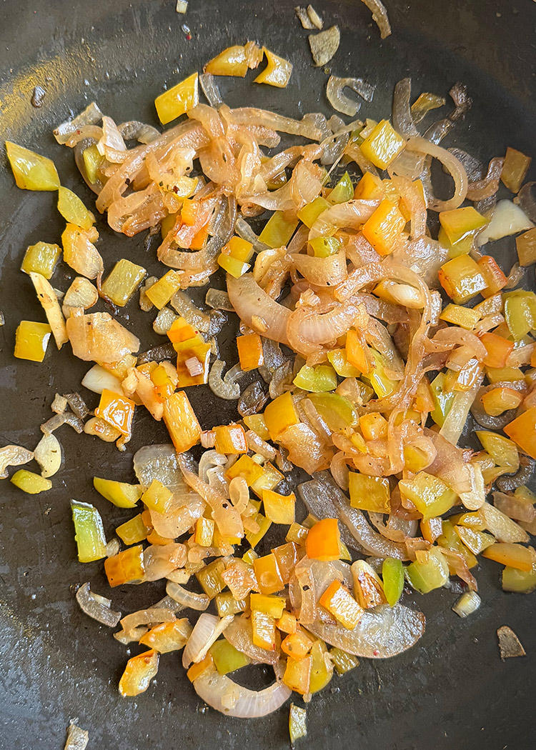 sofrito para merluza con arroz basmati