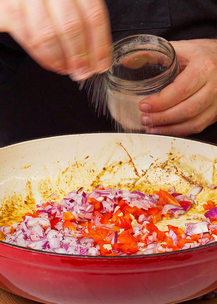 sofrito para arroz con marisco