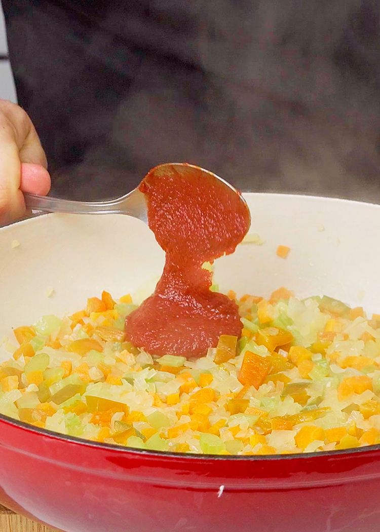 sofreir para arroz con lentejas