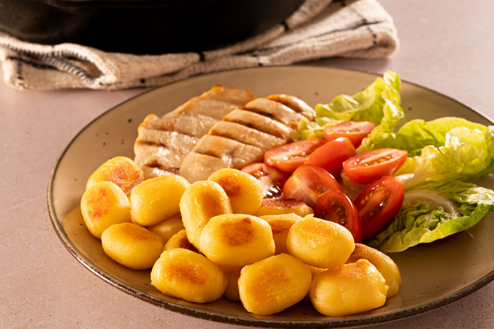 Ñoquis con pollo