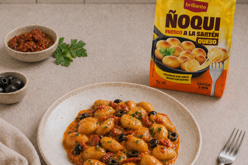 ñoquis de queso con almendras