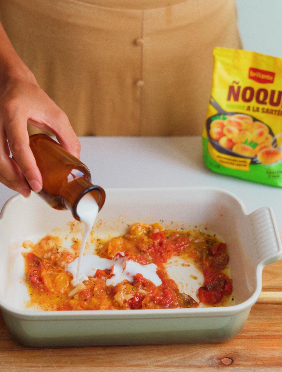 preparar la salsa para ñoquis