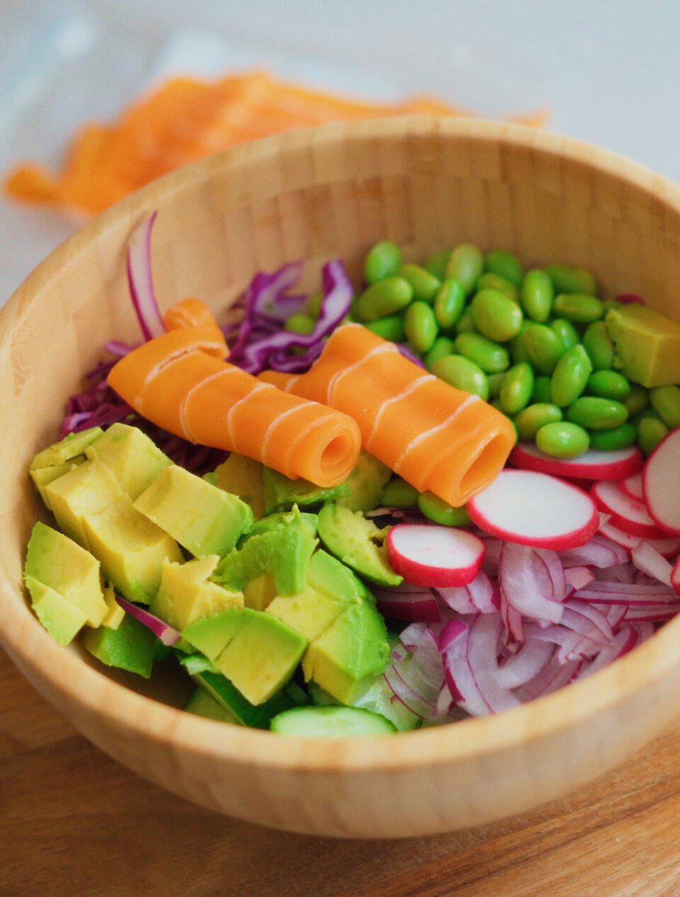 preparar las verduras para arroz crujiente en airfryer